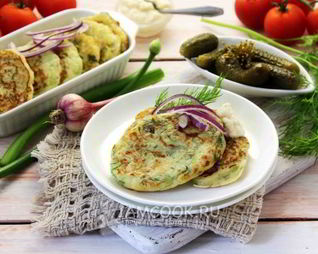 Оладьи из кабачков на простокваше