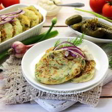 Рецепт Оладьи из кабачков на простокваше