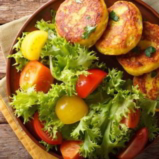 Оладьи из кабачков с гороховой мукой