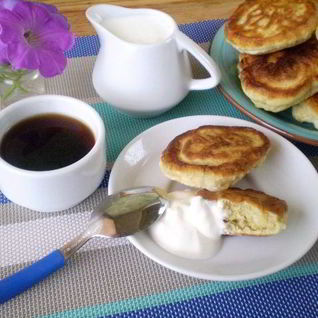 Оладьи на кефире пышные