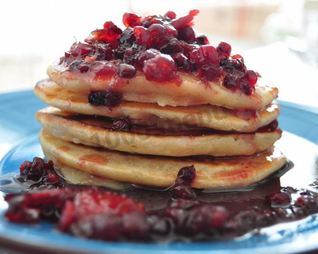 Оладьи на кефире с корицей