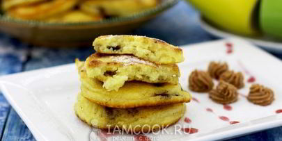 оладьи с шоколадом