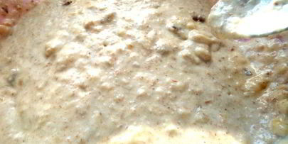 постные оладушки с финиками и бананами