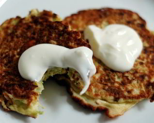 Постные оладьи из кабачков