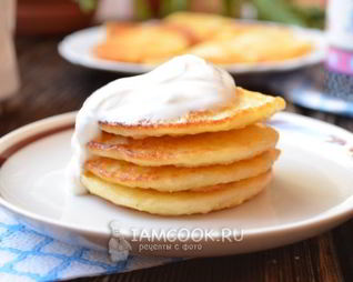 Пшенные оладьи с творогом