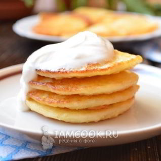 Пшенные оладьи с творогом