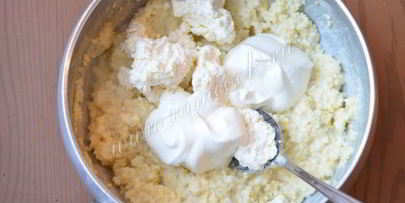 пшенные оладьи с творогом