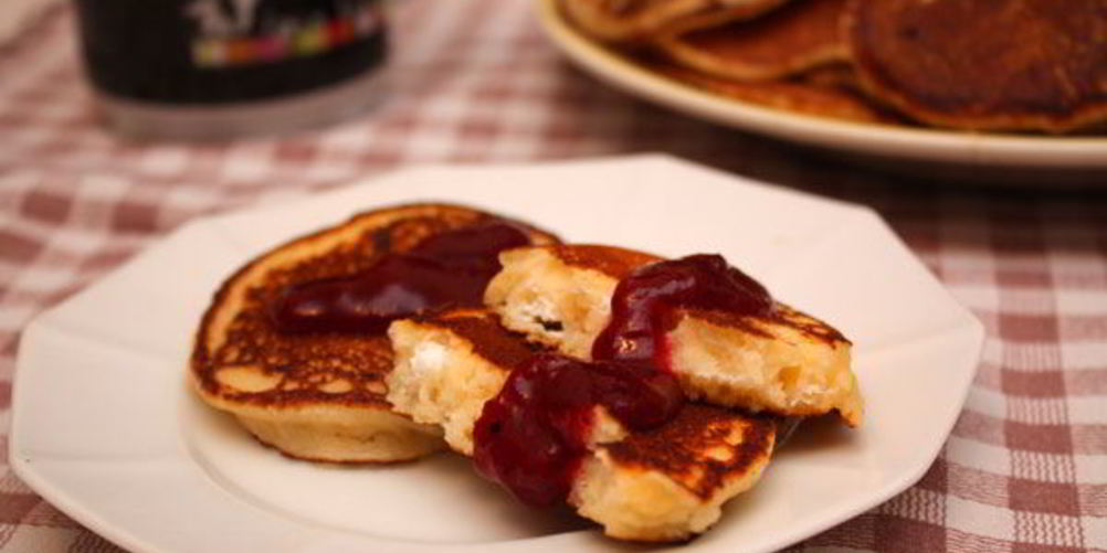 Рецепт рисово-кукурузные оладьи с творогом