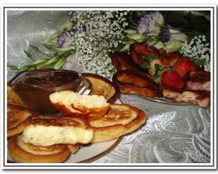 Сливочные оладьи на детском творожке