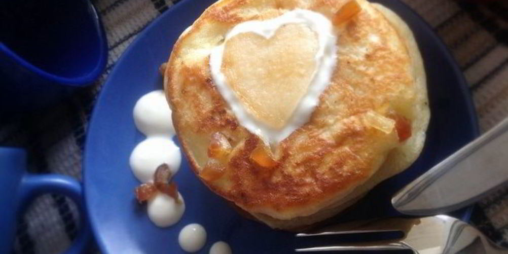 Рецепт творожные оладьи с яблоками