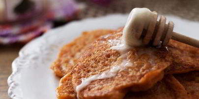 тыквенные оладьи с яблоком