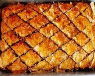 Пахлава на слоеном тесте