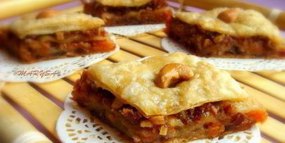 пахлава с финиками и курагой