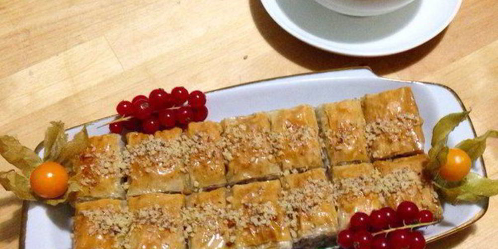 Рецепт пахлава с грецкими орехами из теста фило