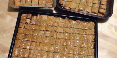 пахлава с грецкими орехами из теста фило