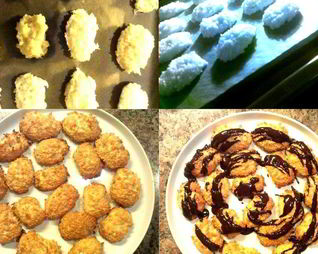 Кокосовое печенье с шоколадной глазурью