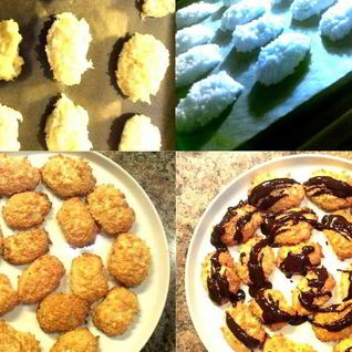 Кокосовое печенье с шоколадной глазурью