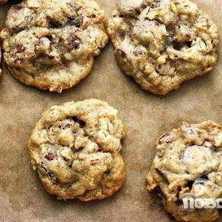 Овсяное печенье с орехами и шоколадом