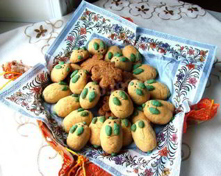 Печенье домашнее песочное Зайчата с кокосовой стружкой