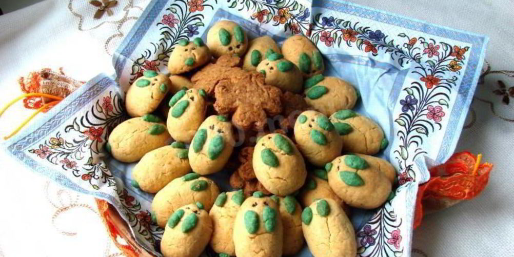 Рецепт печенье домашнее песочное зайчата с кокосовой стружкой