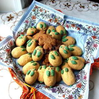 Печенье домашнее песочное Зайчата с кокосовой стружкой