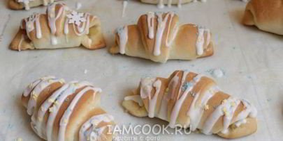 рогалики с жареными яблоками