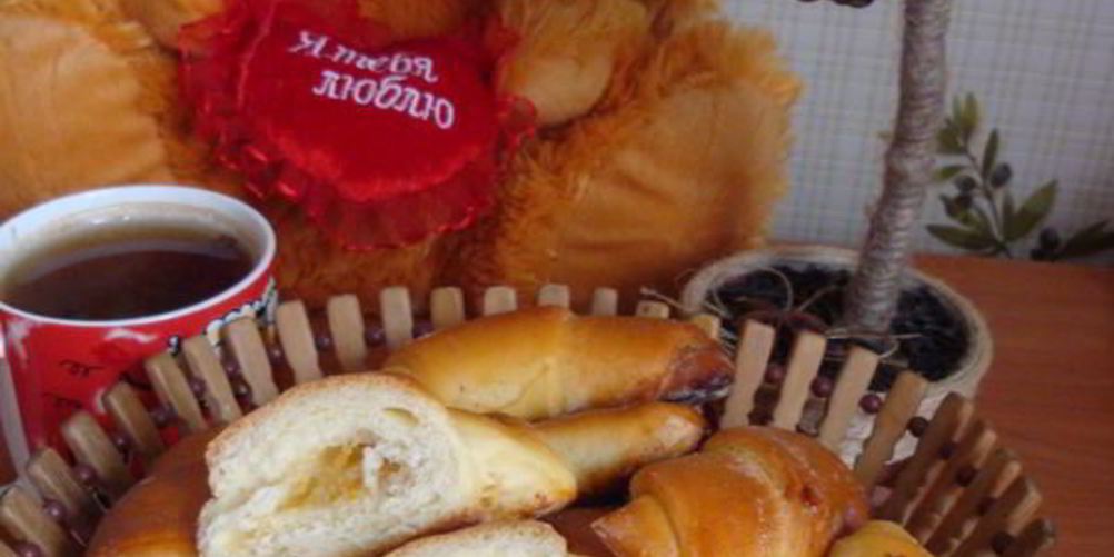 Рецепт сдобные рогалики с лимонной начинкой