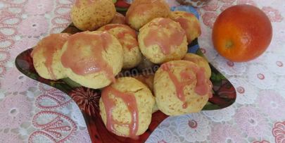 творожно апельсиновое печенье с глазурью