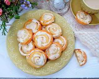 Творожное печенье с меренгой