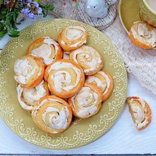 Творожное печенье с меренгой