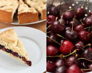 Баскский пирог с черешней