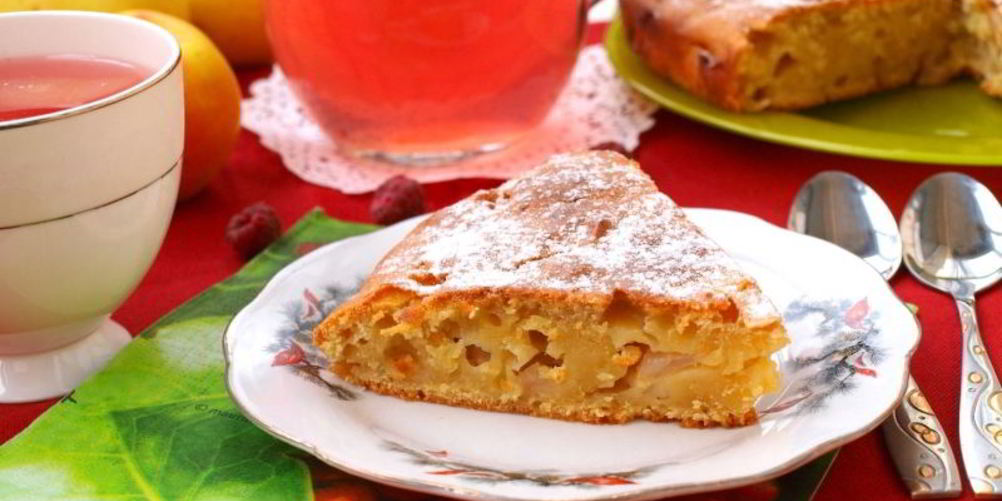 Рецепт быстрый пирог с яблоками на кефире
