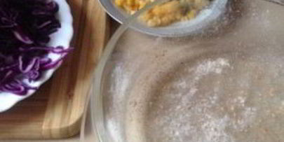 диетический киш из краснокочанной капусты