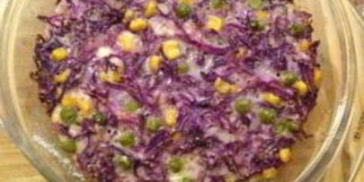 диетический киш из краснокочанной капусты