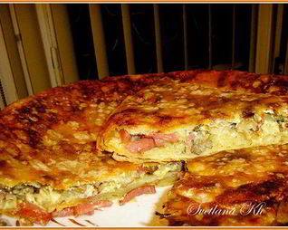 Грибной пирог в лаваше