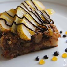 Рецепт Грушевый пирог с миндалем и шоколадом