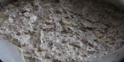 грушевый пирог с миндалем и шоколадом