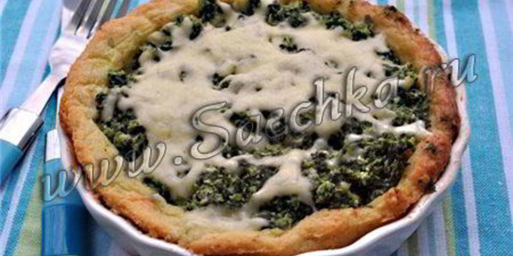 Рецепт киш со шпинатом