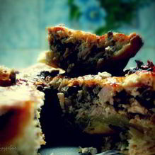 Рецепт Лоранский пирог с курицей и грибами