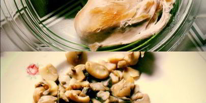 лоранский пирог с курицей и грибами