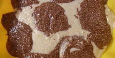 мраморный пирог с фруктово-кокосовым вкусом