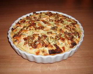 Овощной пирог с лососем