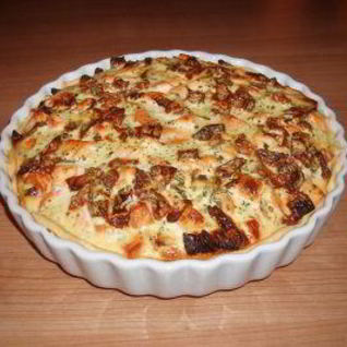 Овощной пирог с лососем