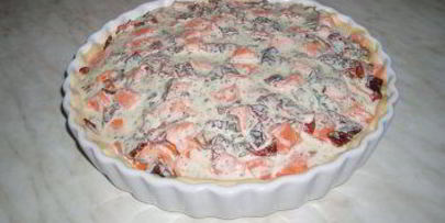 овощной пирог с лососем