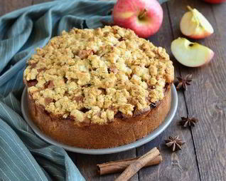 Овсяный пирог с яблоками