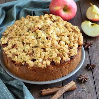 Овсяный пирог с яблоками