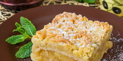 песочный пирог с айвой