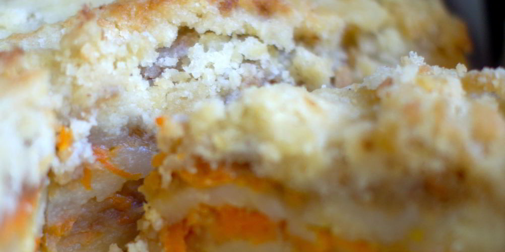 Рецепт пирог без добавления яиц с яблоками и морковью