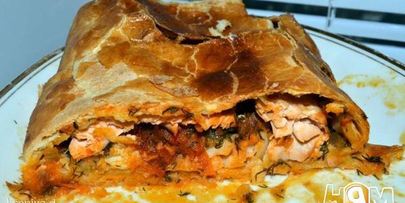 пирог из двух сортов рыбы