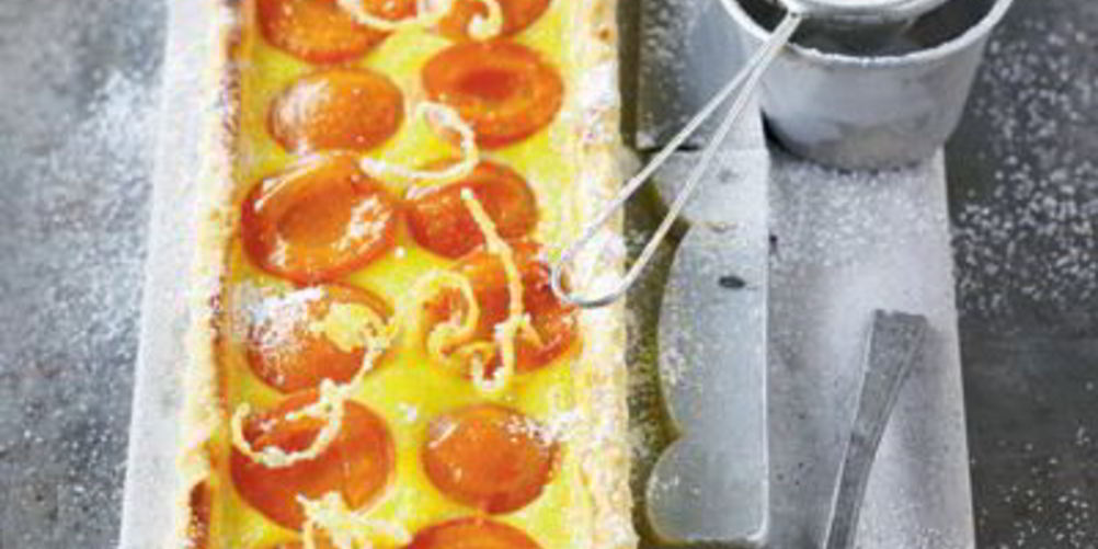 Рецепт пирог с абрикосами и лимонной глазурью